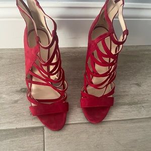Nine West Cage Heel Red